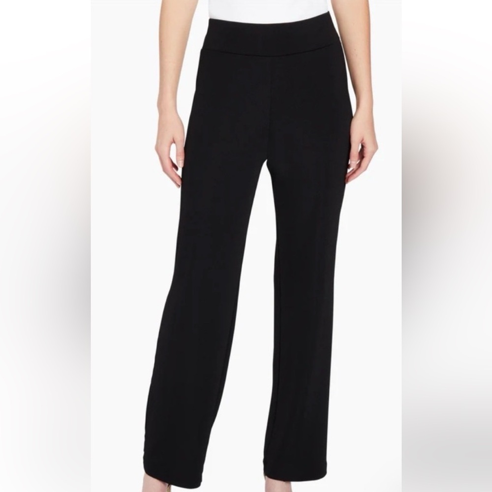 Jones New York Signature Compression Black Pull On Straight Leg Pants